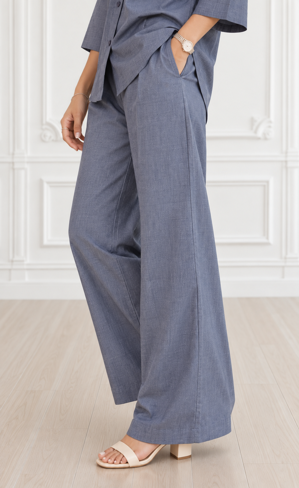 Soft Denim Serenity Modern Luxe Co-ord Set