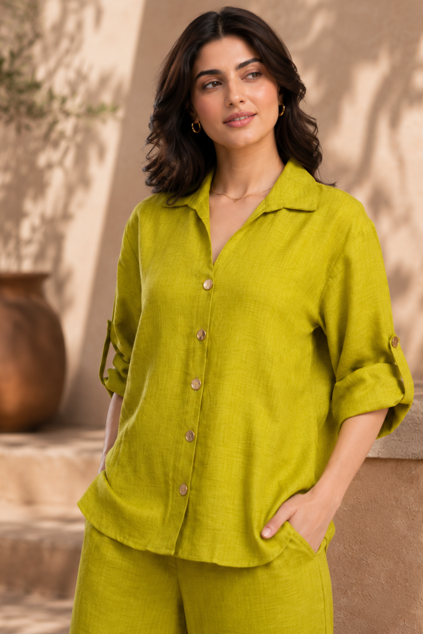 Lime Green Relaxed Co-ord Set