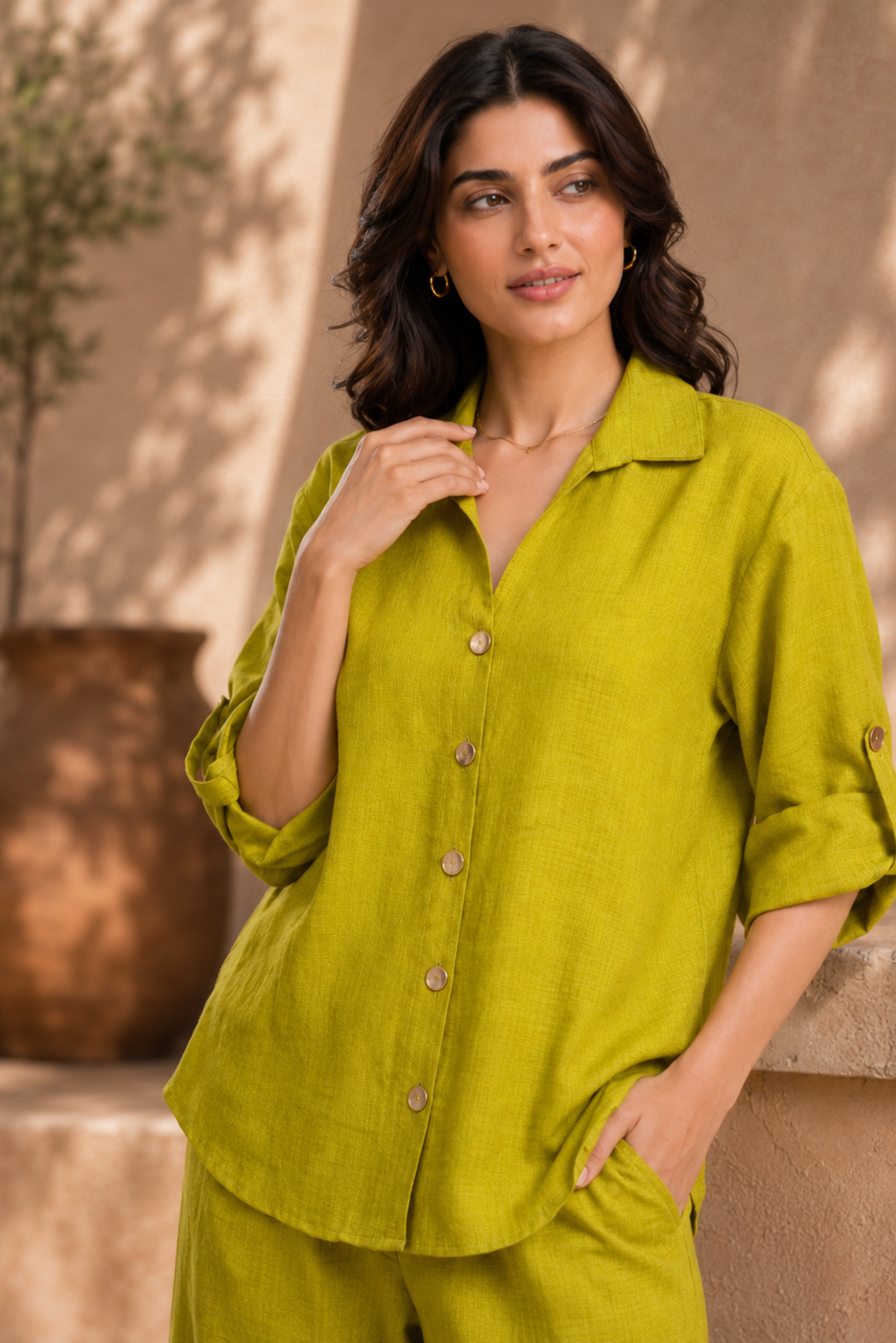 Lime Green Relaxed Co-ord Set