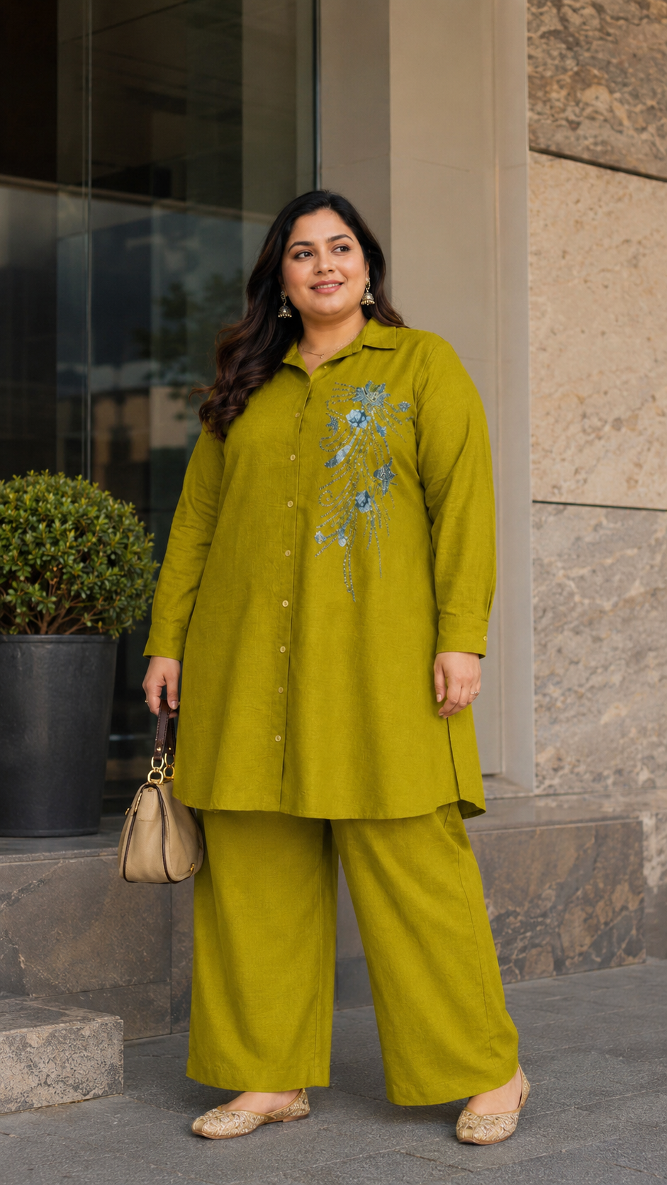 Mehendi Bloom Modern Elegant Luxe Co-Ord Set