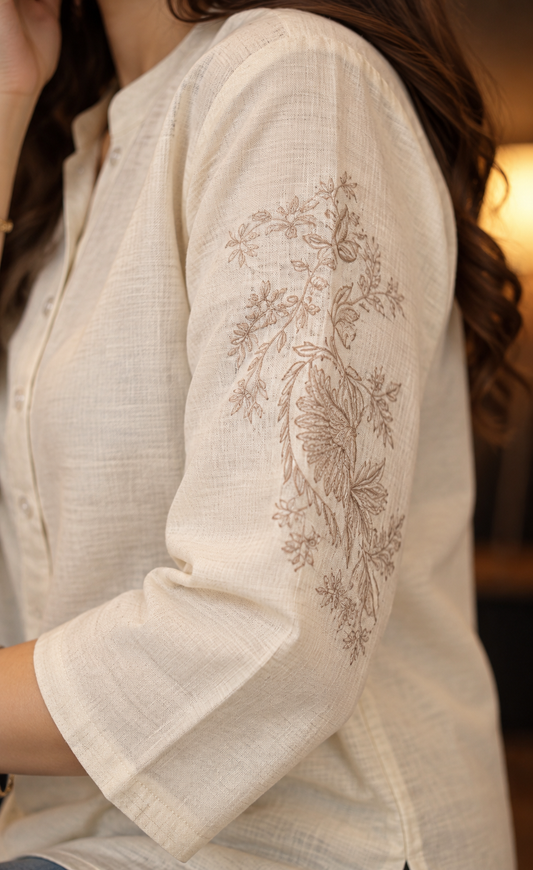 Embroidered Festive Tunic Shirt For Women