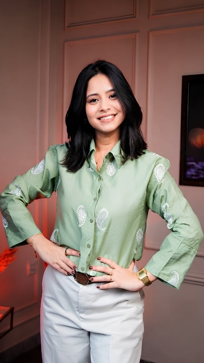 Dreamy Day Button Down Shirt For Women
