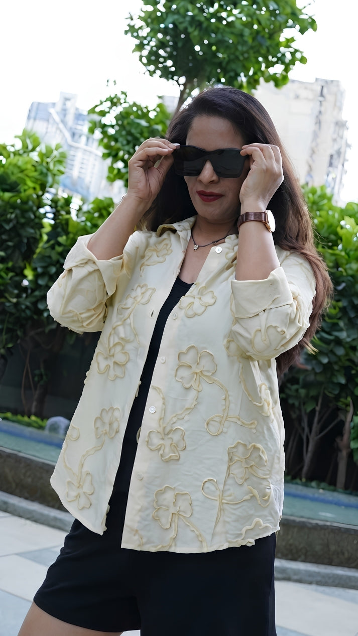 Floral Aura Chic Stylish Shirt for Women