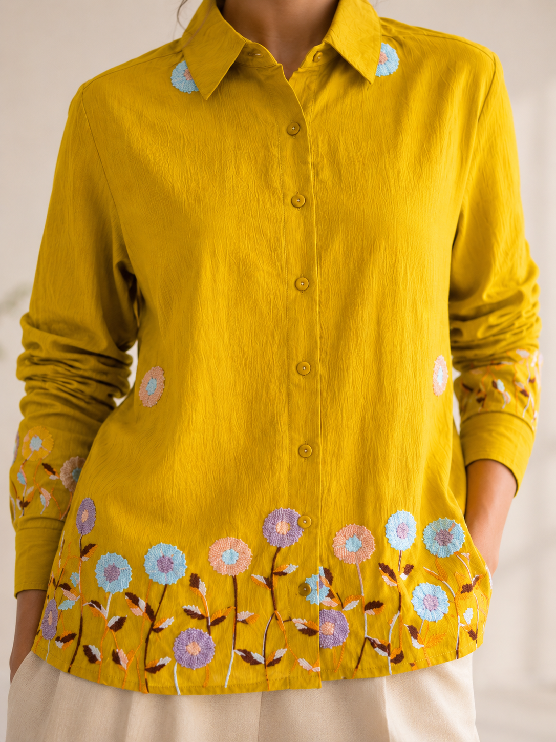 Mustard  Button-Down