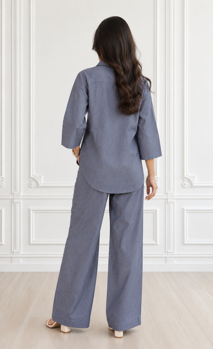 Soft Denim Serenity Modern Luxe Co-ord Set