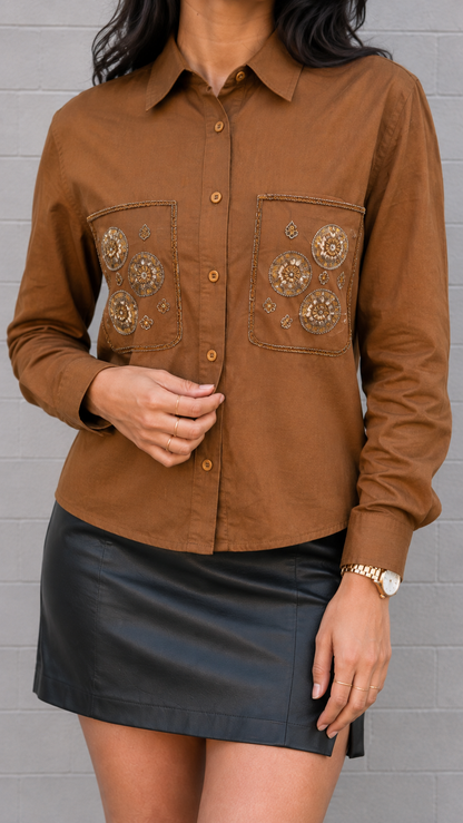 Muse Elegant Luxe Statement Shirt For Women