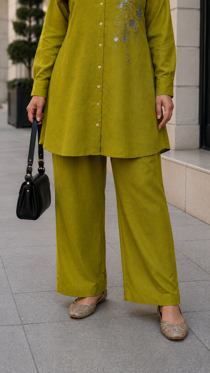 Mehendi Bloom Modern Elegant Luxe Co-Ord Set
