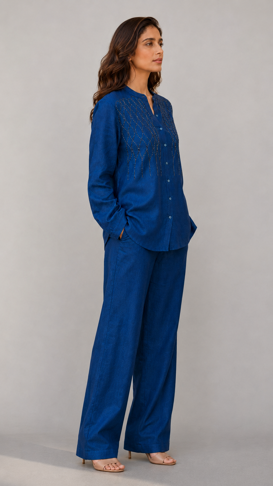 Royal Blue Sapphire Glow Style Co-ord Set
