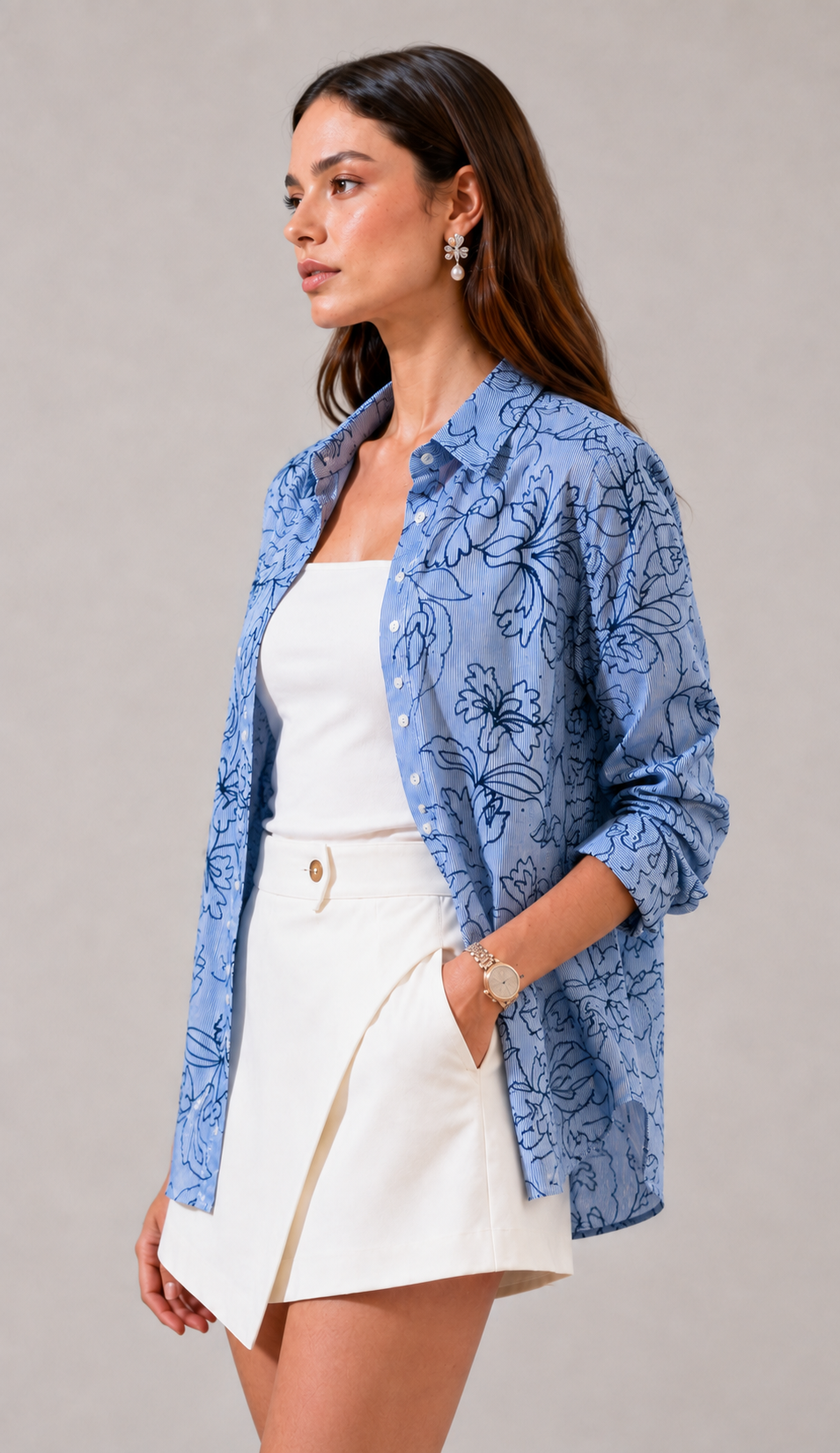 Blueberry Stripe Dream Shirt With Cool Vibes