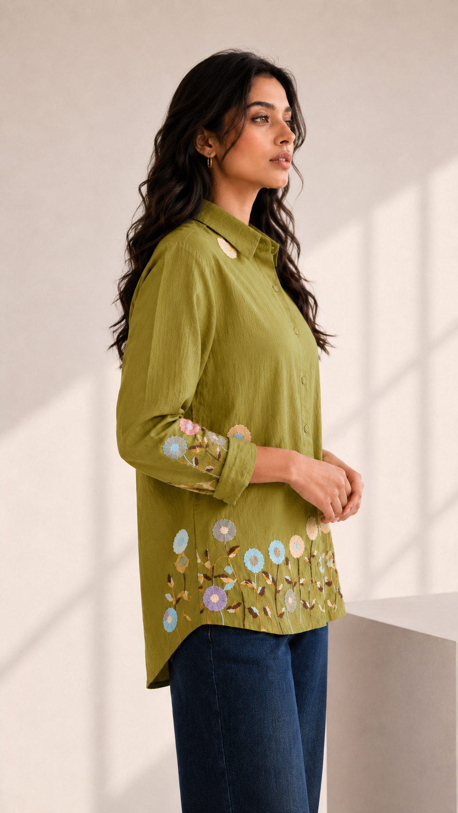 Blush Blossom Floral Style Classic Shirt