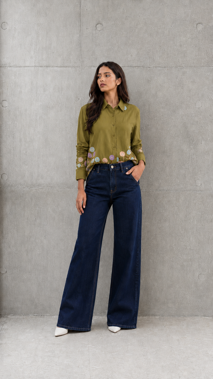 Blush Blossom Floral Style Classic Shirt