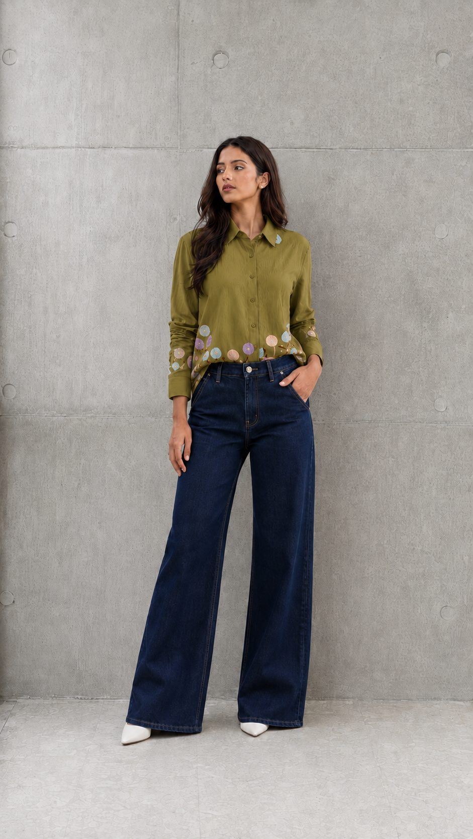 Blush Blossom Floral Style Classic Shirt