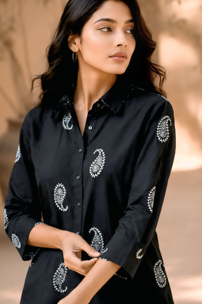 Black Paisley  Shirt