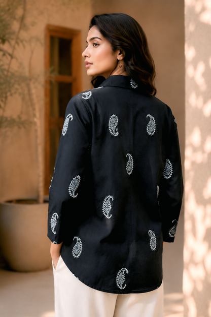Black Paisley  Shirt
