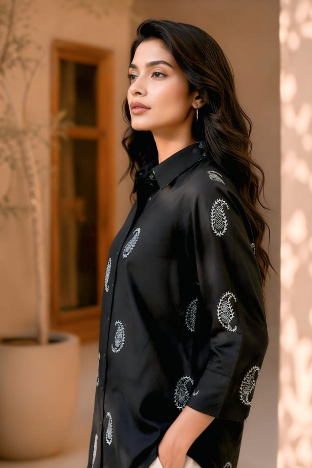 Black Paisley  Shirt
