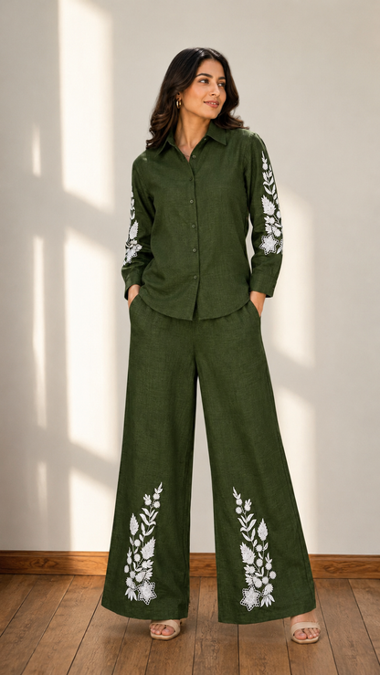 Garden Embroidered Breezy Co-ord Set