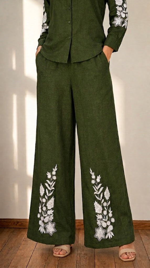 Garden Embroidered Breezy Co-ord Set