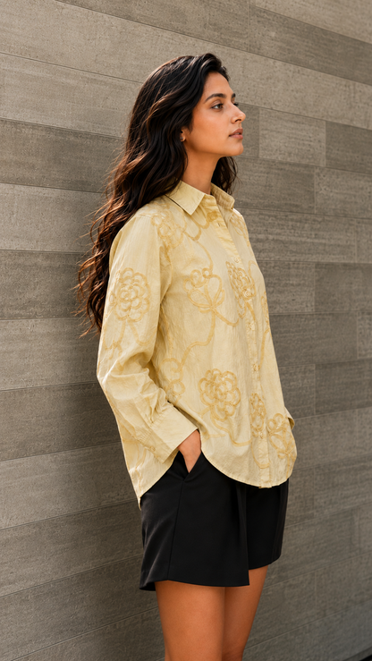 Floral Aura Chic Stylish Shirt for Women