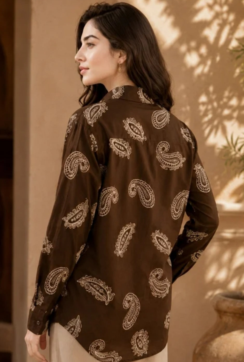 Cocoa Paisley Shirt
