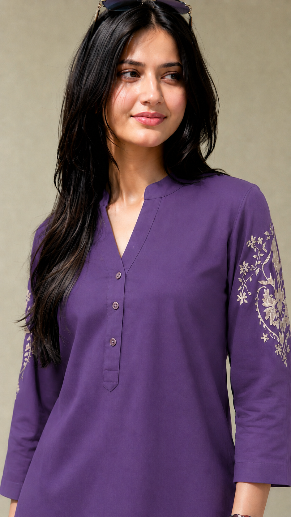 Embroidered Festive Tunic Shirt For Women