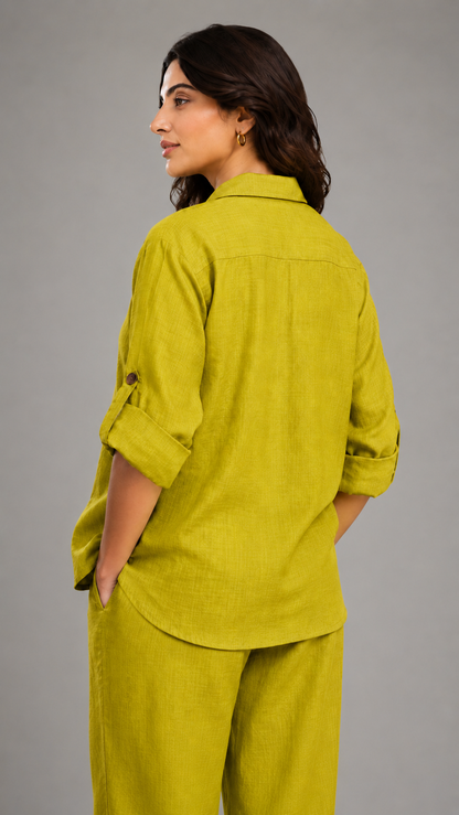 Lime Yellow Fresh Meadow Style Co-ord Set