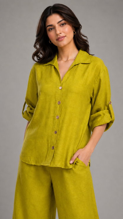 Lime Yellow Fresh Meadow Style Co-ord Set