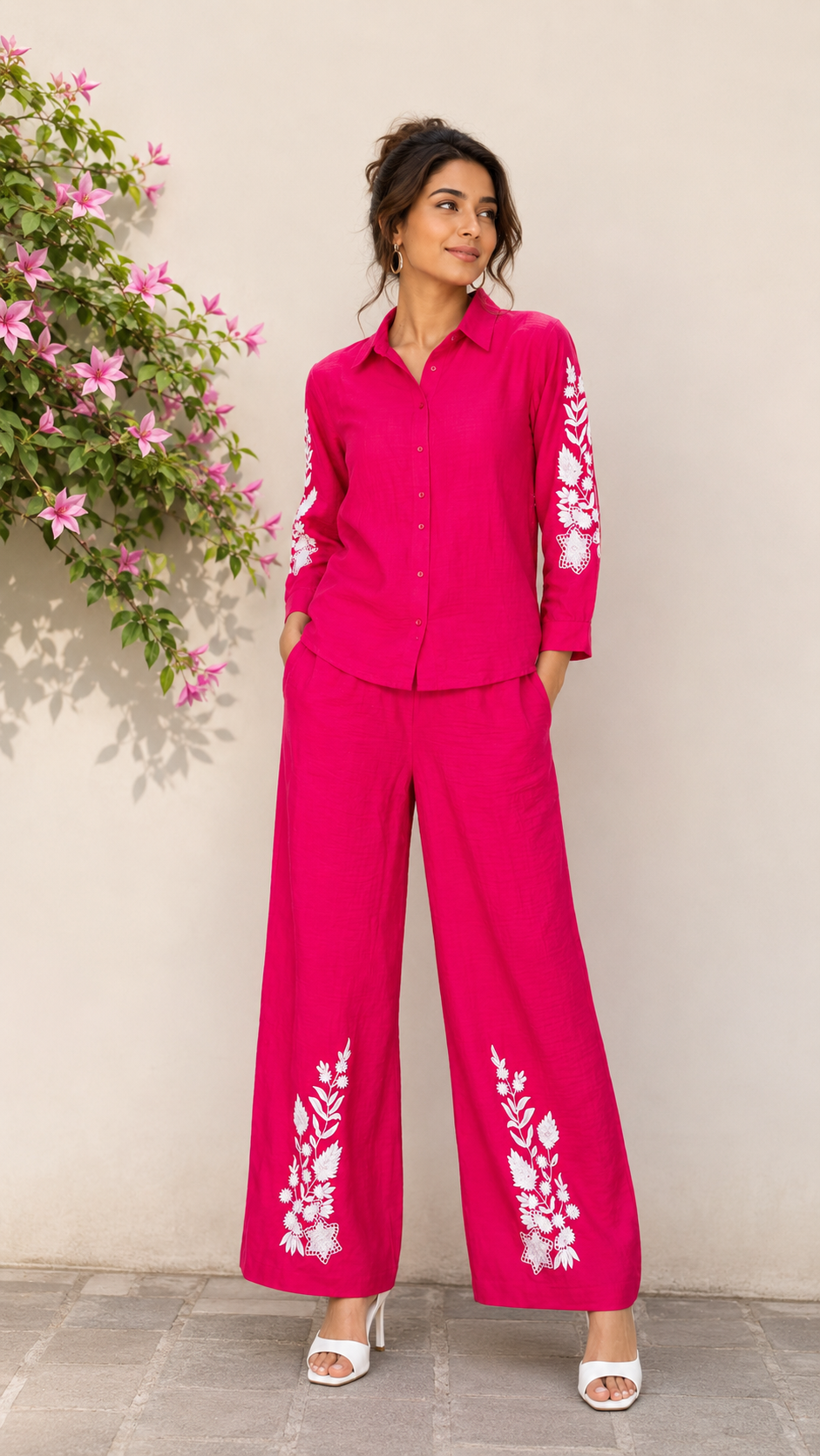 Garden Embroidered Breezy Co-ord Set