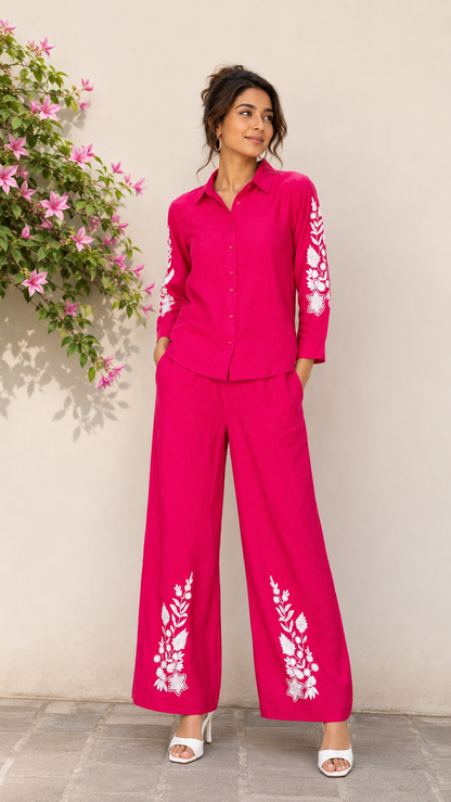 Garden Embroidered Breezy Co-ord Set