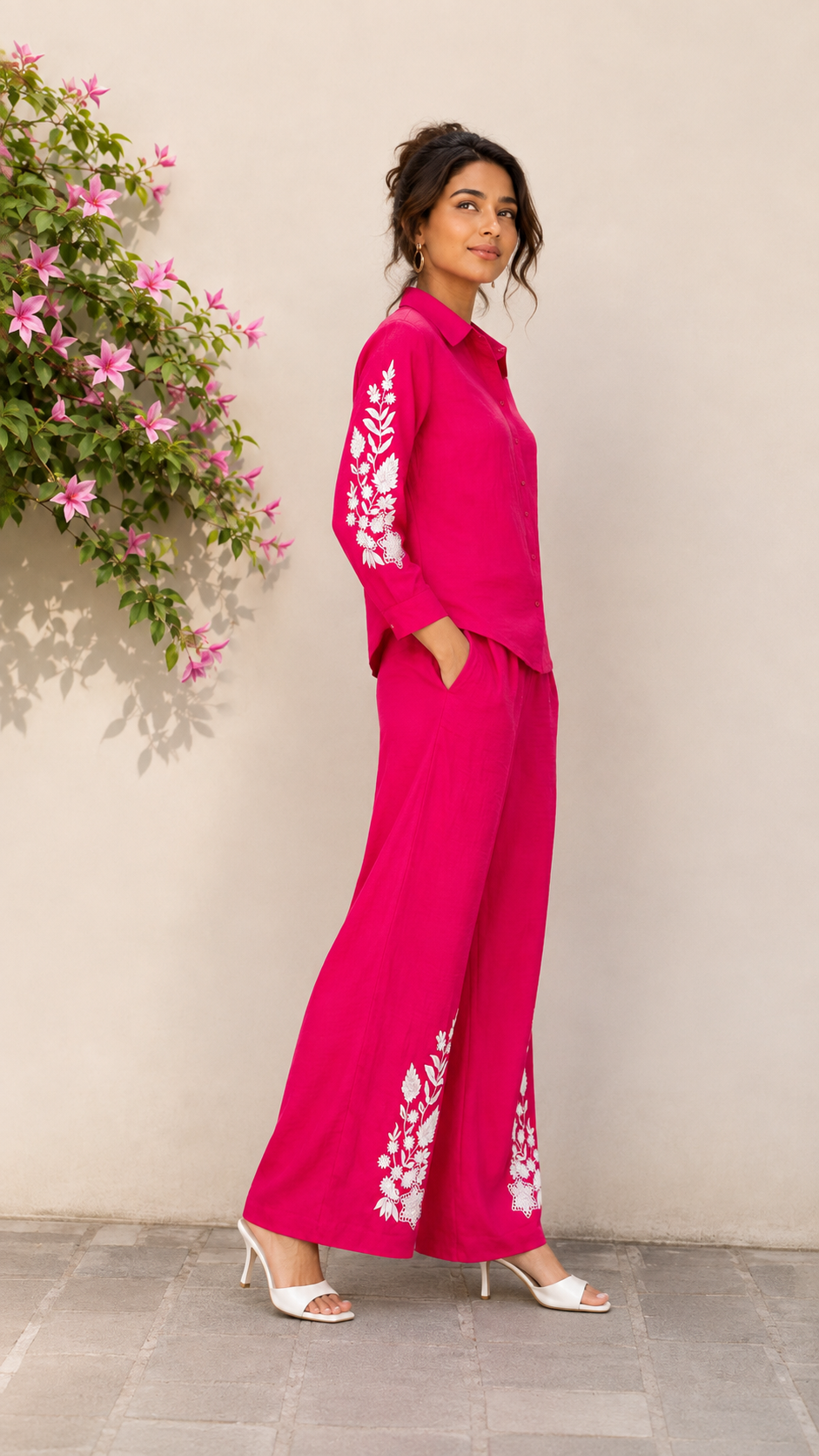 Garden Embroidered Breezy Co-ord Set