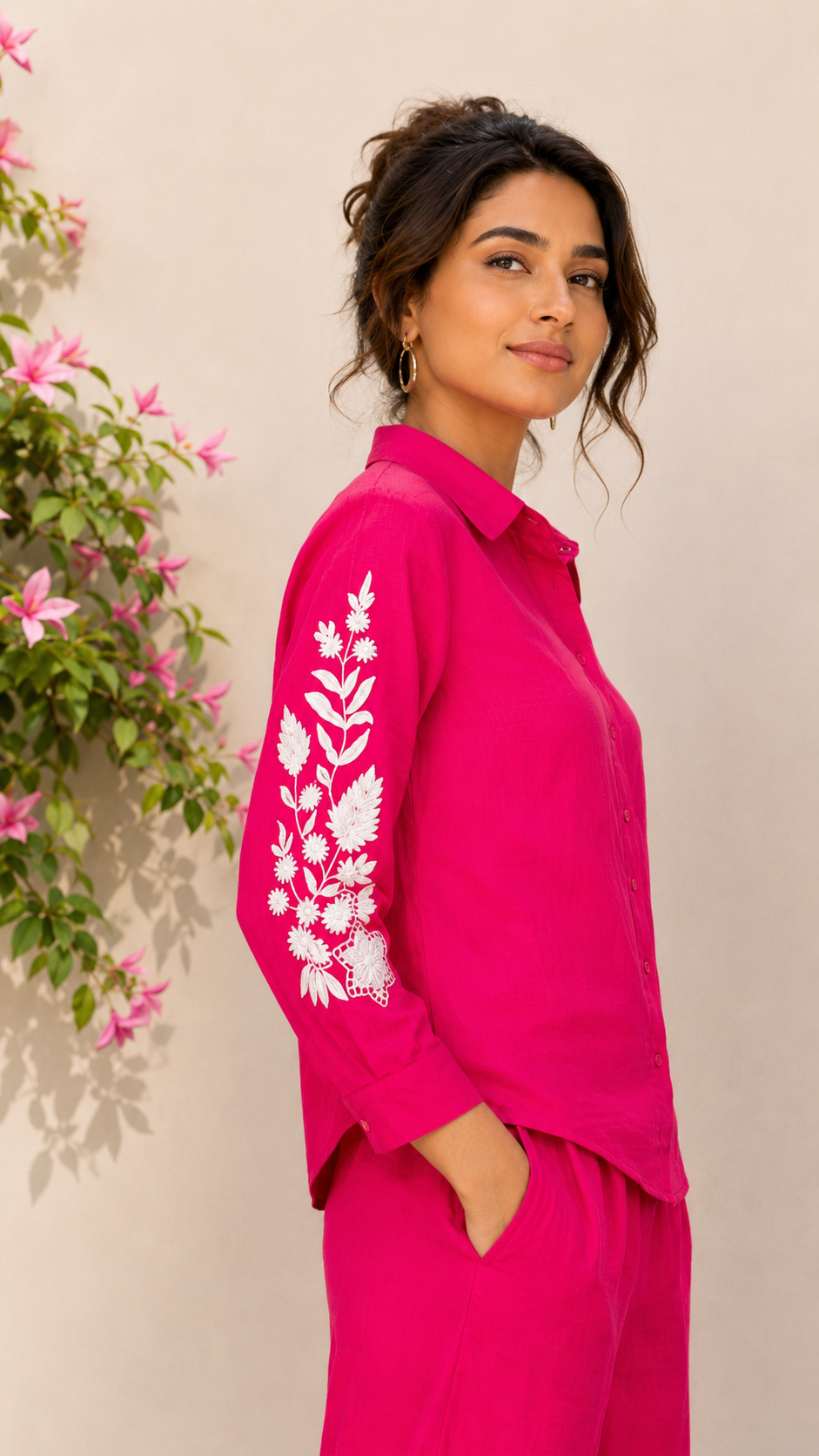 Garden Embroidered Breezy Co-ord Set