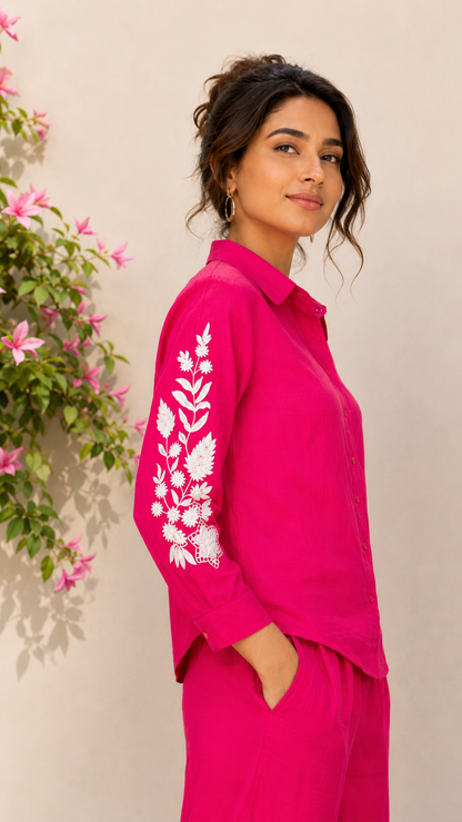 Garden Embroidered Breezy Co-ord Set
