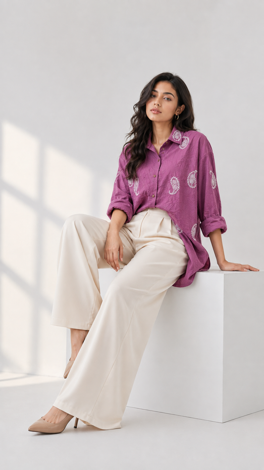 Dreamy Day Button Down Shirt For Women