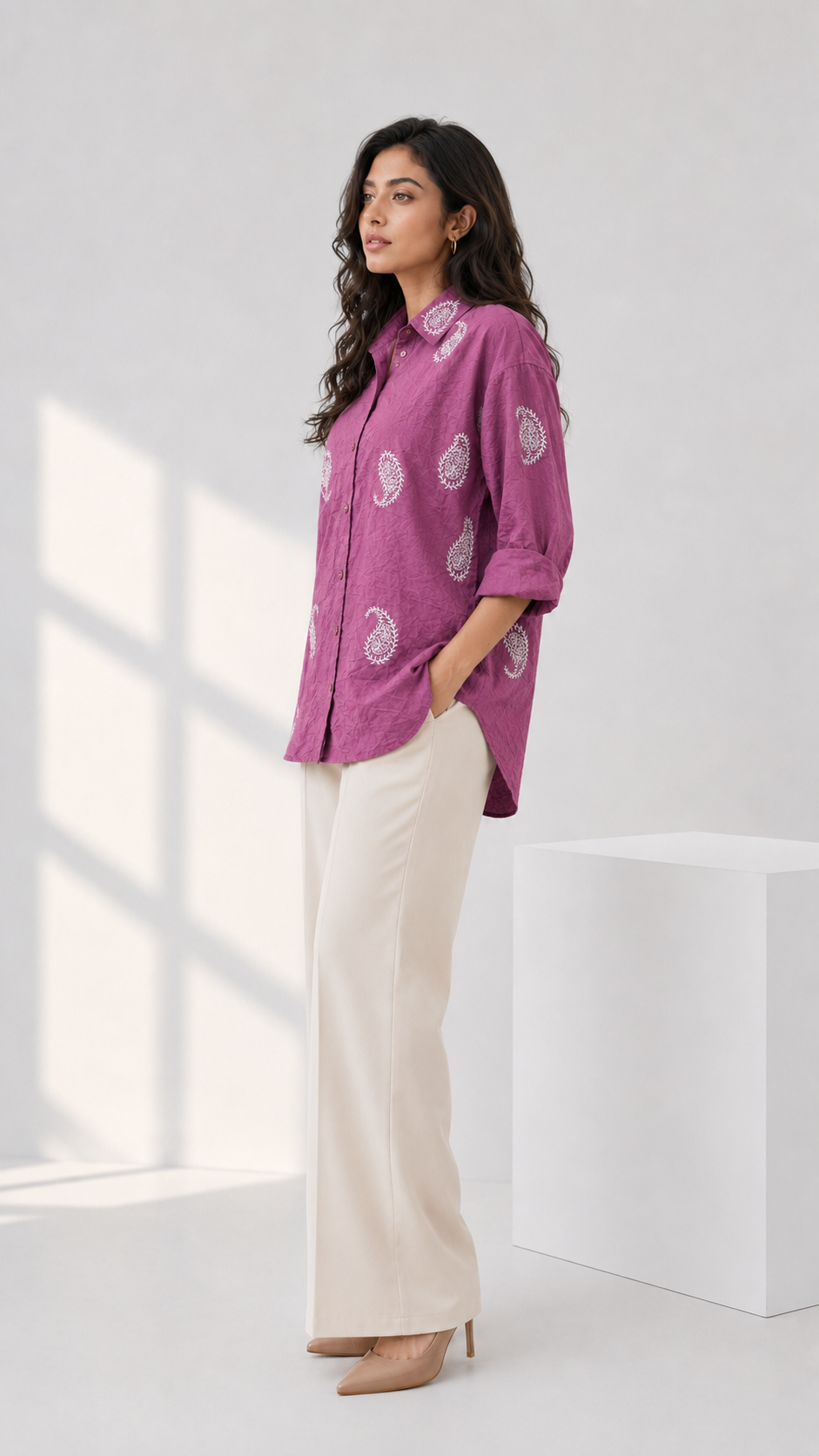 Dreamy Day Button Down Shirt For Women