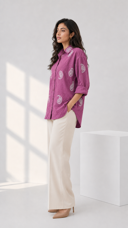 Dreamy Day Button Down Shirt For Women