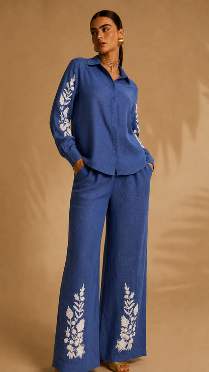 Garden Embroidered Breezy Co-ord Set