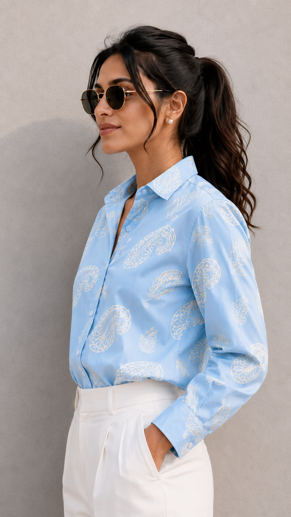 Paisley Loom Relaxed Printed Shirt for Women