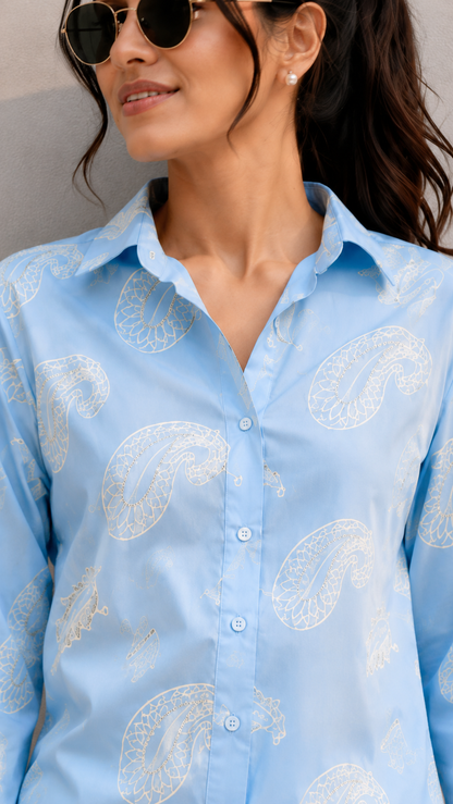 Paisley Loom Relaxed Printed Shirt for Women