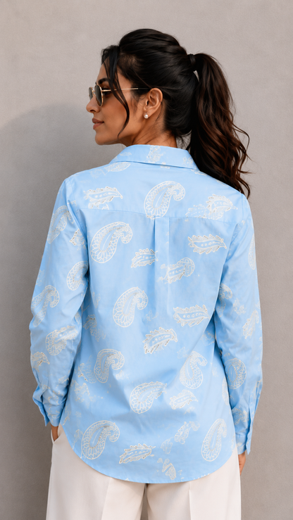 Paisley Loom Relaxed Printed Shirt for Women