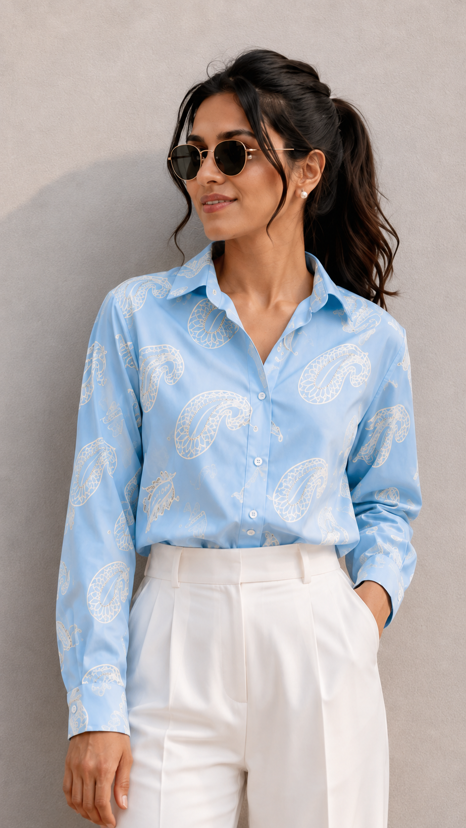 Paisley Loom Relaxed Printed Shirt for Women