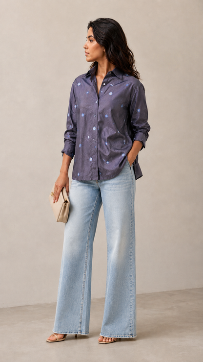 Charming Floral Casual Shirt for Modern Women