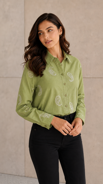Dreamy Day Button Down Shirt For Women