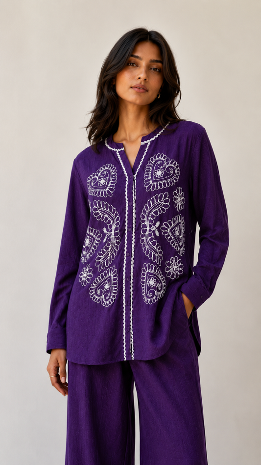 Violet Sweetheart Glow Tunic For Women