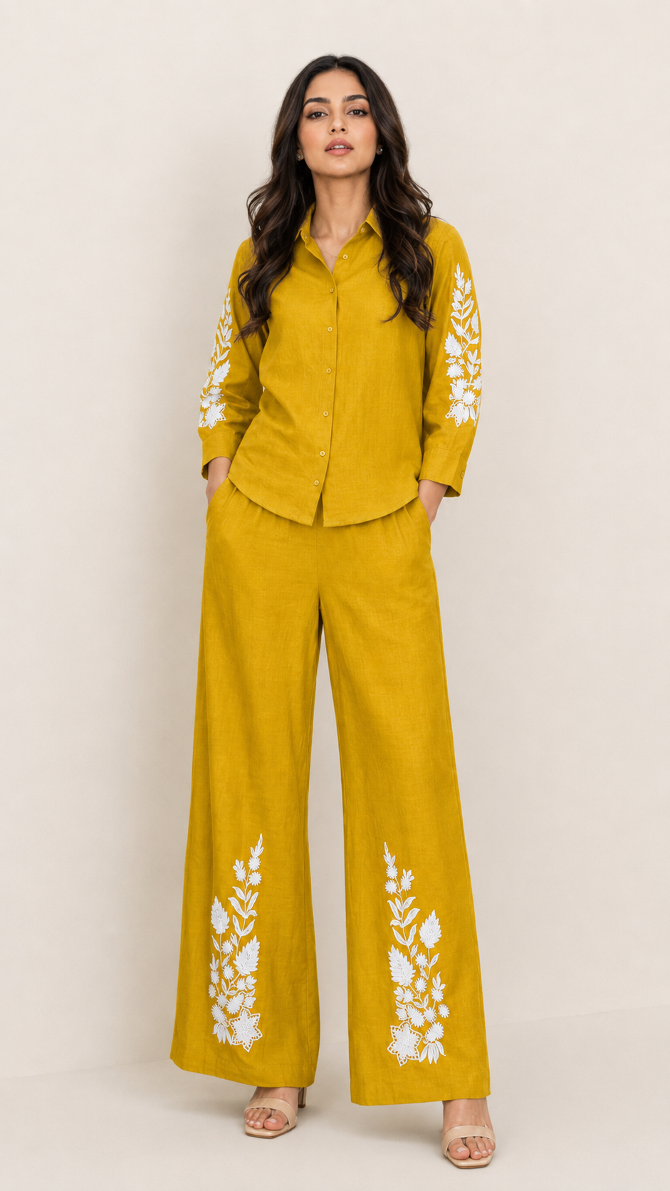 Garden Embroidered Breezy Co-ord Set