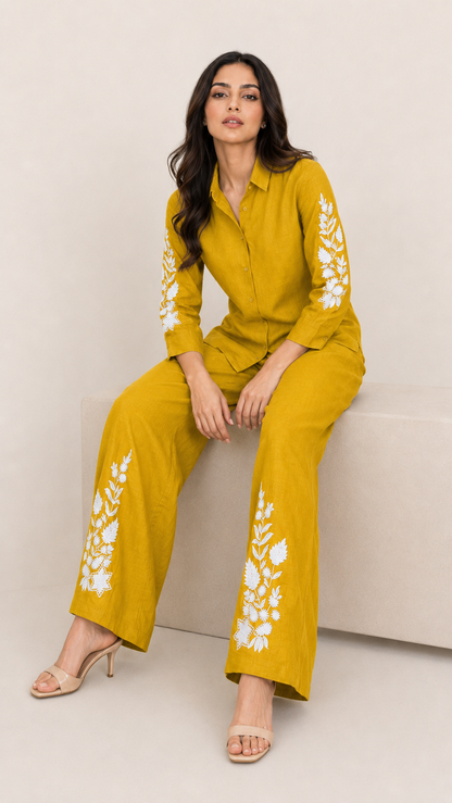 Garden Embroidered Breezy Co-ord Set