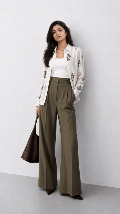 Magical Fern Leaf Trail Shirt For Women
