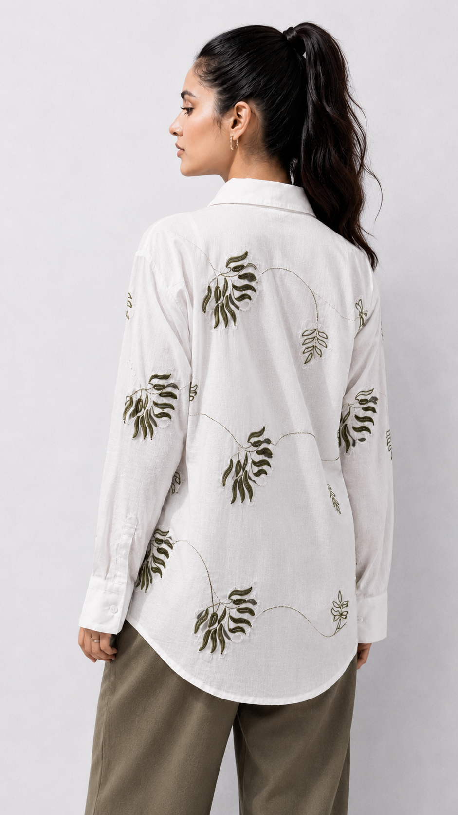 Magical Fern Leaf Trail Shirt For Women