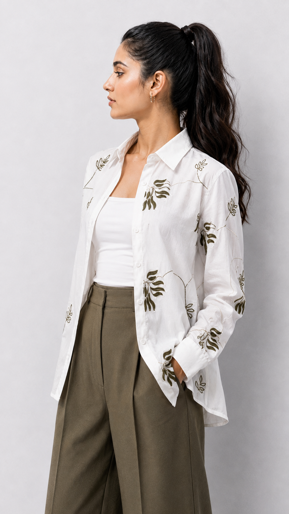Magical Fern Leaf Trail Shirt For Women